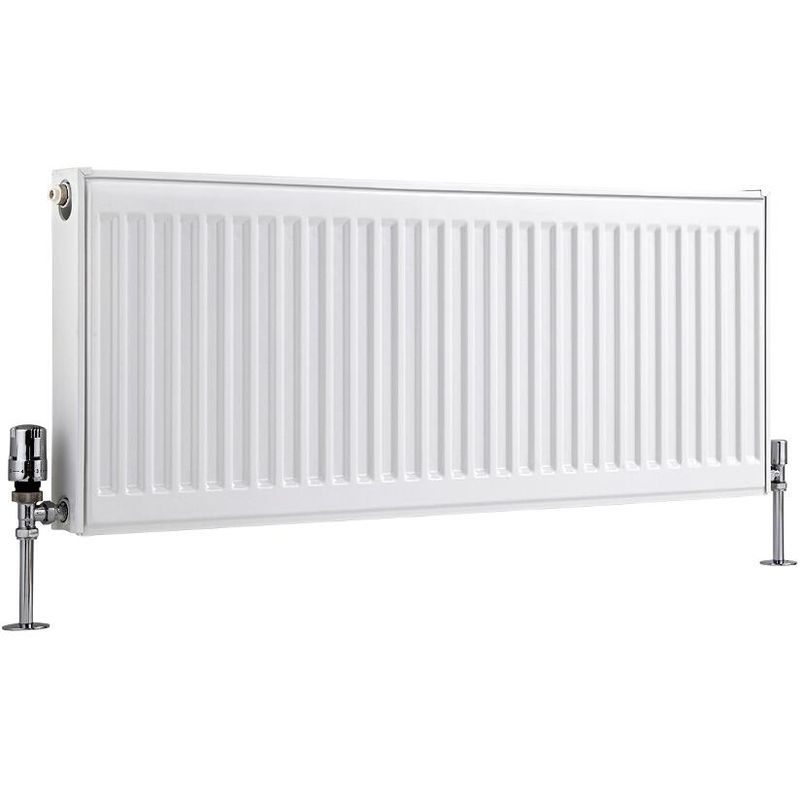 Compact – Modern White Type 11 Central Heating Single Panel Horizontal Convector Radiator - 400mm x 1000mm - Milano