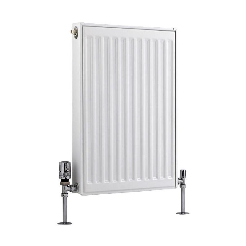 Compact – Modern White Type 11 Central Heating Single Panel Horizontal Convector Radiator - 600mm x 400mm - Milano