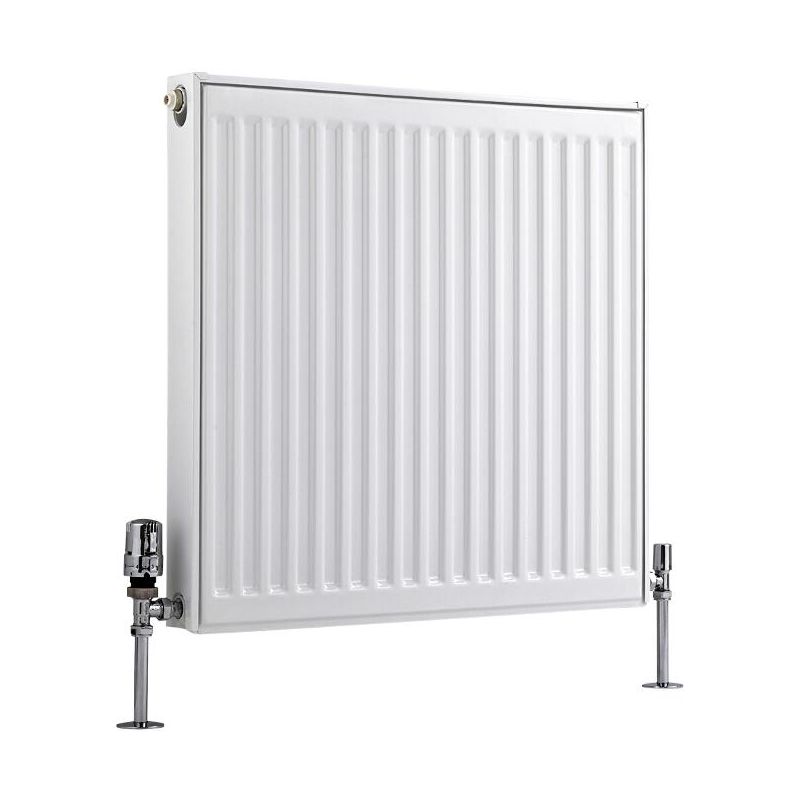 Compact – Modern White Type 11 Central Heating Single Panel Horizontal Convector Radiator - 600mm x 600mm - Milano