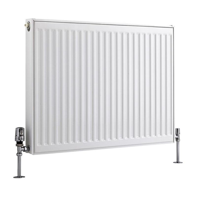 Milano Compact – Modern White Type 11 Central Heating Single Panel Horizontal Convector Radiator - 600mm x 800mm