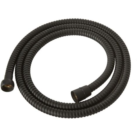Milano Elizabeth 1.75m Brass Shower Hose - Black