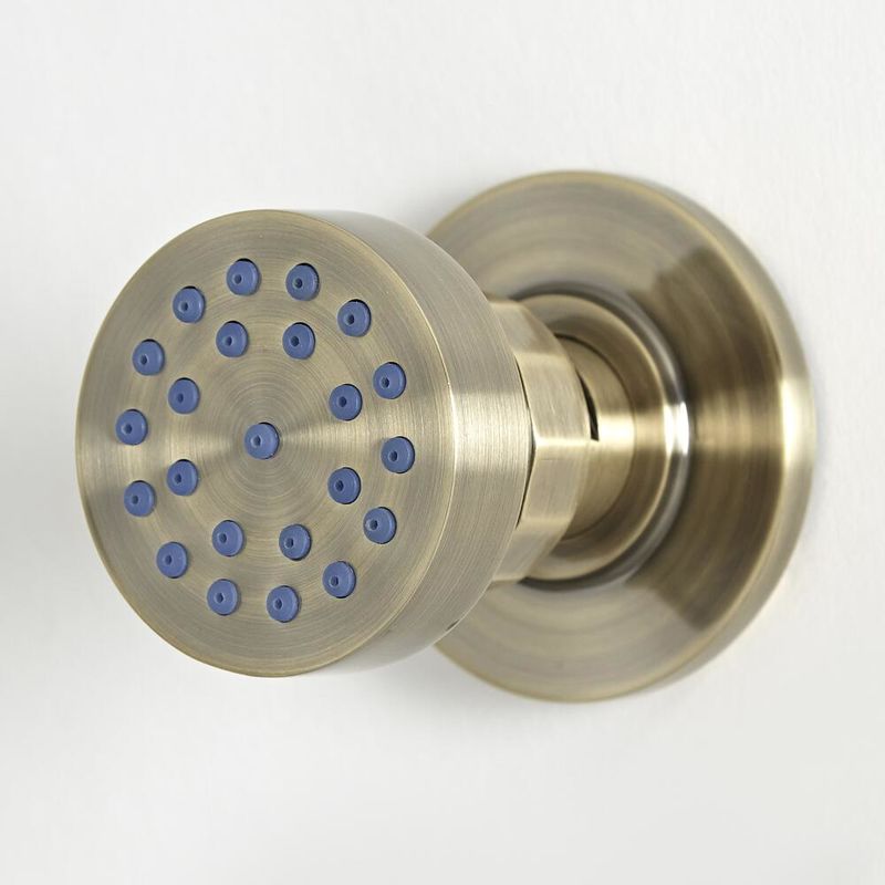 Elizabeth - Traditional Front Fix Bathroom Shower Round Body Jet - Brushed Gold - Milano