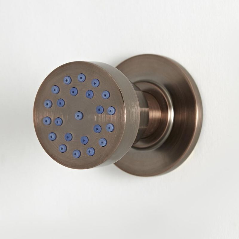 Elizabeth - Traditional Front Fix Bathroom Shower Round Body Jet - Oil Rubbed Bronze - Milano