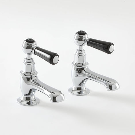 Milano Elizabeth - Traditional Lever Basin Pillar Taps - Chrome and ...