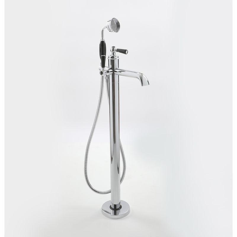 Milano Elizabeth - Traditional Lever Freestanding Lever Bath Shower Mono Mixer - Chrome and Black