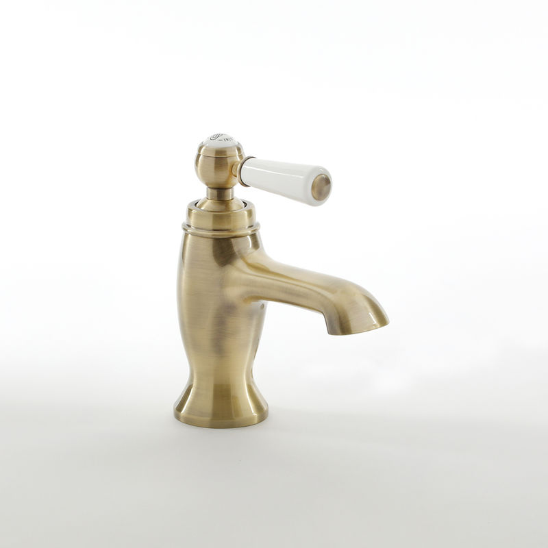 Milano Elizabeth - Traditional Mono Basin Mixer Tap with Lever Handle - Brushed Gold