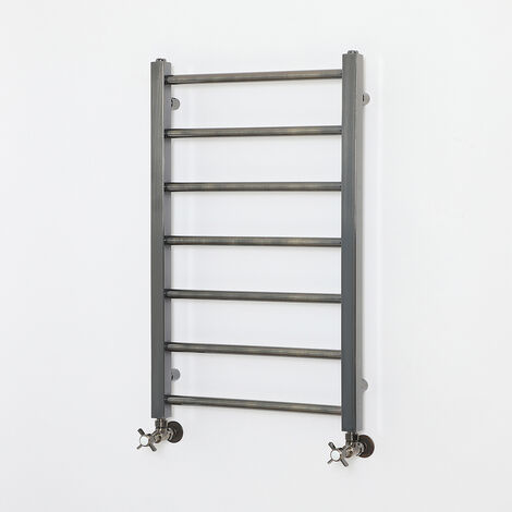 Milano Ezra Dark Gold Stainless Steel Flat Panel Heated Towel Rail Radiator - 800mm x 500mm