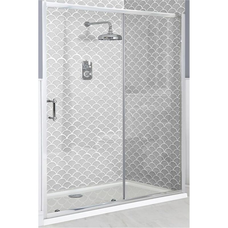 Image of Milano Langley Chrome Reversible Sliding Door&hellip;