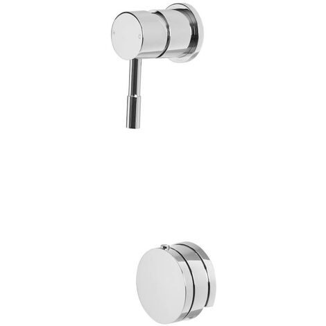 main image of "Milano Mirage - Modern 1 Outlet Manual Mixer Shower Valve with Overflow Bath Filler Tap and Pop Up Click Clack Waste - Chrome"