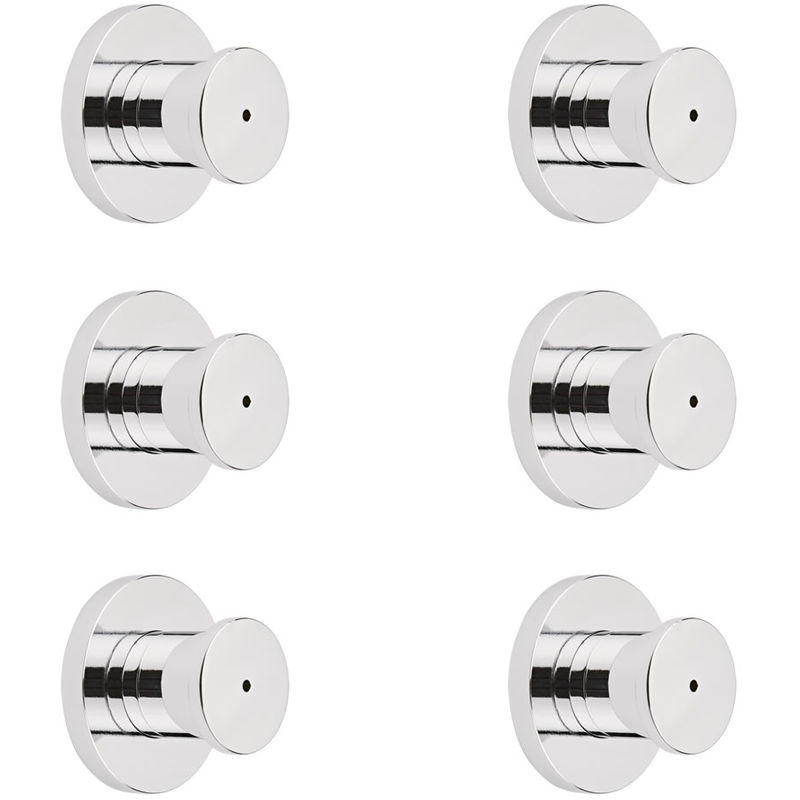 Milano Mirage - Modern Front Fix Chrome Bathroom Shower Body Jets - Pack of 6