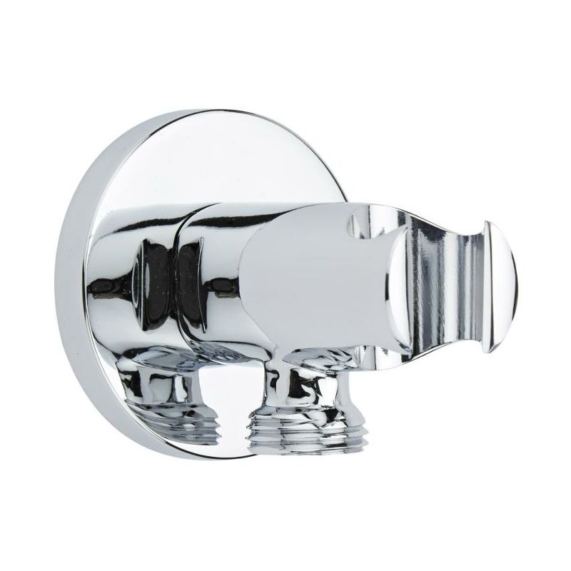 Mirage - Modern Round Shower Outlet Elbow and Hand Shower Handset Bracket - Milano