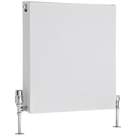 main image of "Milano Mono – Modern White Type 21 Central Heating Double Flat Panel Plus Horizontal Convector Radiator - 600mm x 600mm"