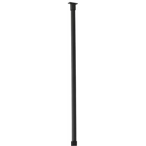 Milano Nero 820mm Ceiling Mounted Wet Room Shower Enclosure Screen Support Arm Bar - Black