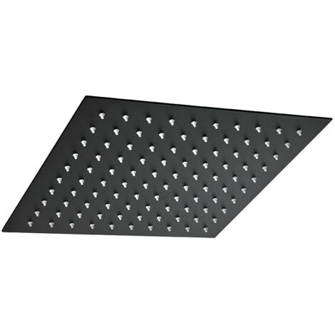Milano Preto 300mm Square Ultra Thin Fixed Rainfall Shower Head