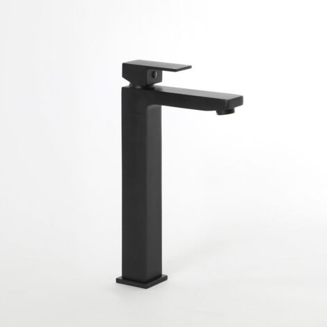 Milano Preto High Rise Mono Basin Mixer Tap - Black