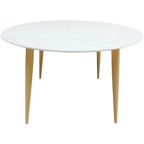 BO LIVING Milano Round Table with Oak Legs