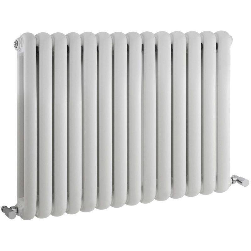 Milano - Urban - Modern White Horizontal Double Panel Column Radiator - 635mm x 863mm