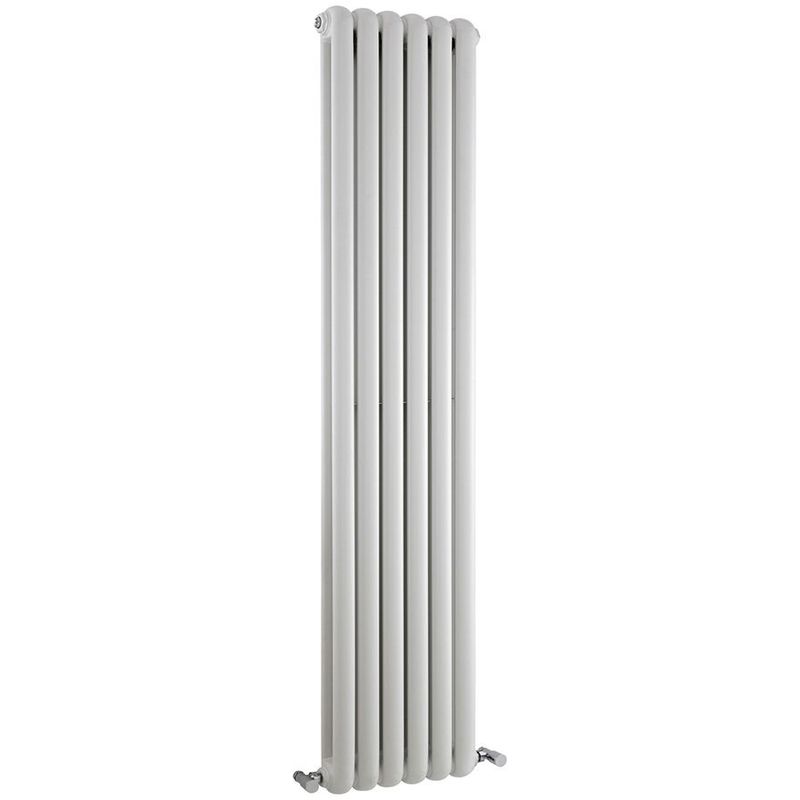 Urban - Modern White Vertical Double Panel Column Radiator - 1500mm x 383mm - Milano