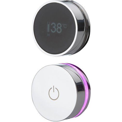 Milano Vis Chrome Digital Thermostatic Mixer Concealed Shower Valve - 2 Outlet (No Backplate)