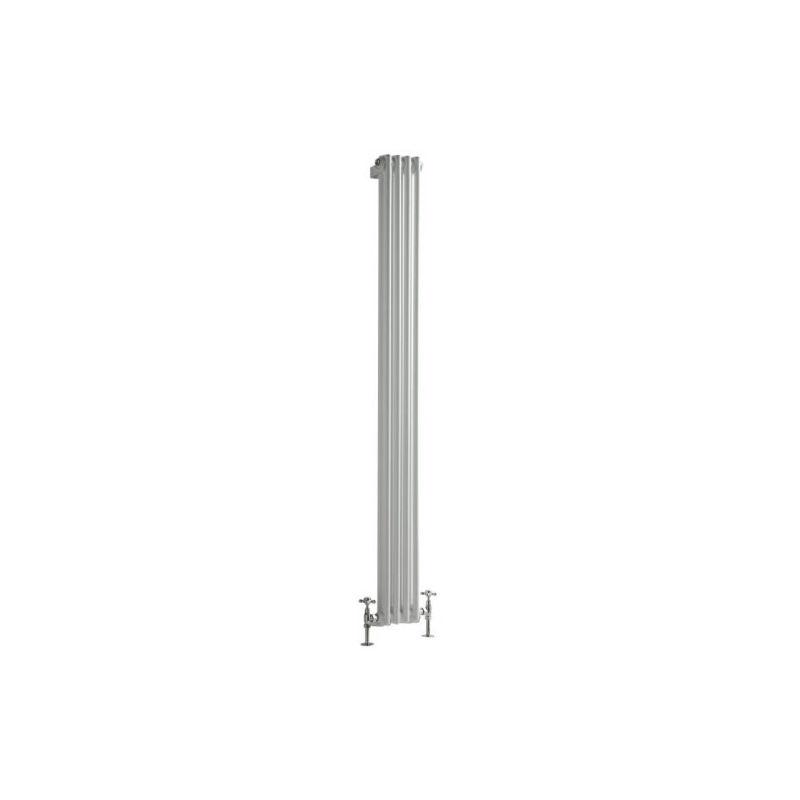 Milano Windsor - 1800mm x 200mm Traditional Cast Iron Style Double Column Vertical Radiator – White
