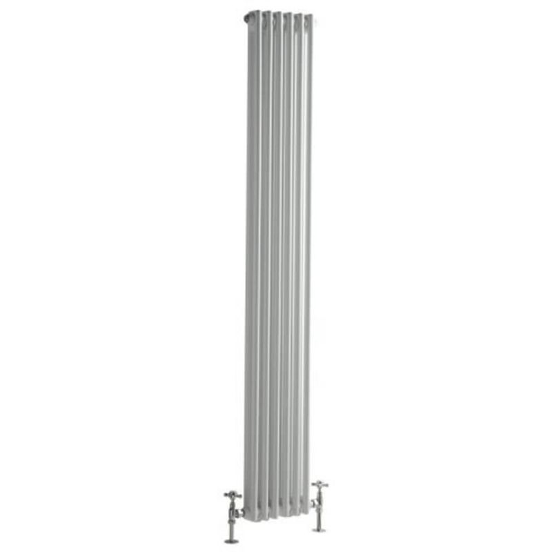 Milano Windsor - 1800mm x 290mm Traditional Cast Iron Style Double Column Vertical Radiator – White