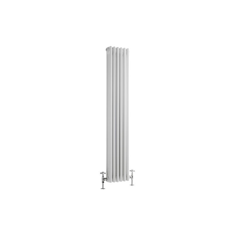 Milano Windsor - 1500mm x 290mm Traditional Cast Iron Style Triple Column Vertical Radiator – White