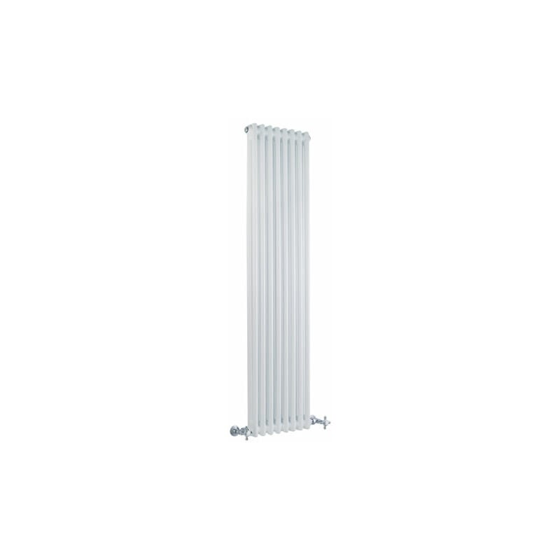 Milano Windsor - 1500mm x 380mm Traditional Cast Iron Style Double Column Vertical Radiator – White