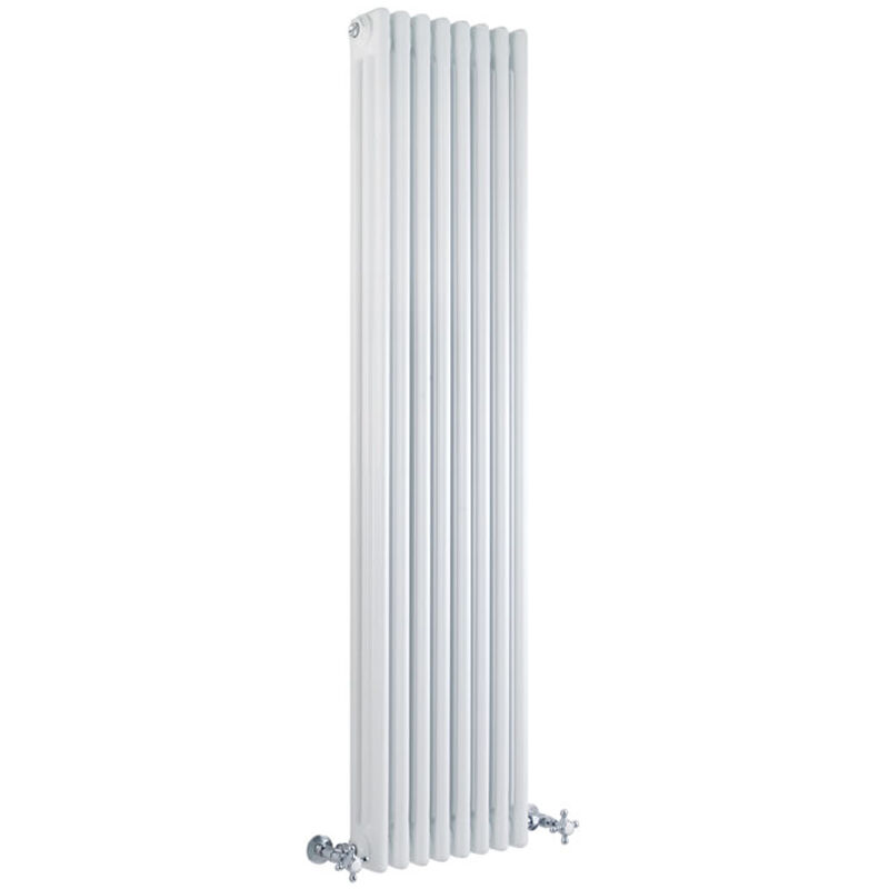 Milano Windsor - 1500mm x 380mm Traditional Cast Iron Style Triple Column Vertical Radiator – White