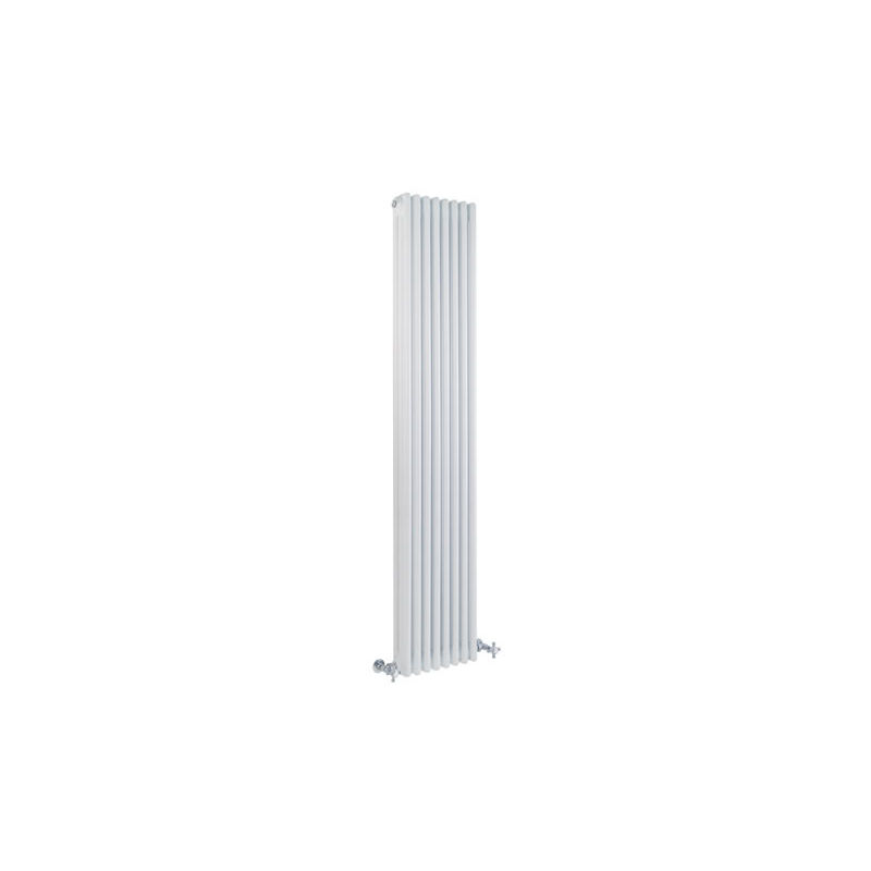 Milano Windsor - 1800mm x 380mm Traditional Cast Iron Style Triple Column Vertical Radiator – White