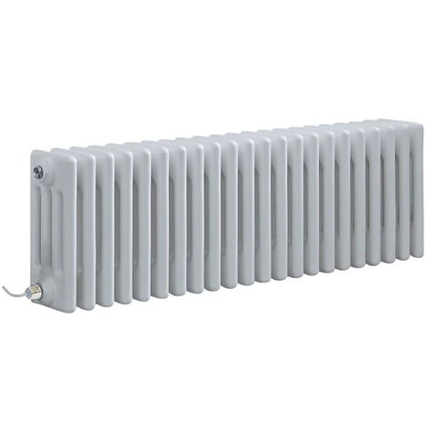 Milano Windsor - Traditional White Horizontal Four Column Electric Radiator with Choice of Thermostat - 300mm x 1010mm