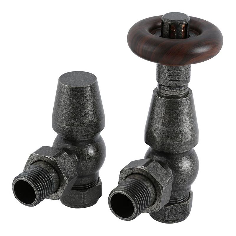 Image of Milano Windsor Thermostatic Angled Radiator Valves&hellip;