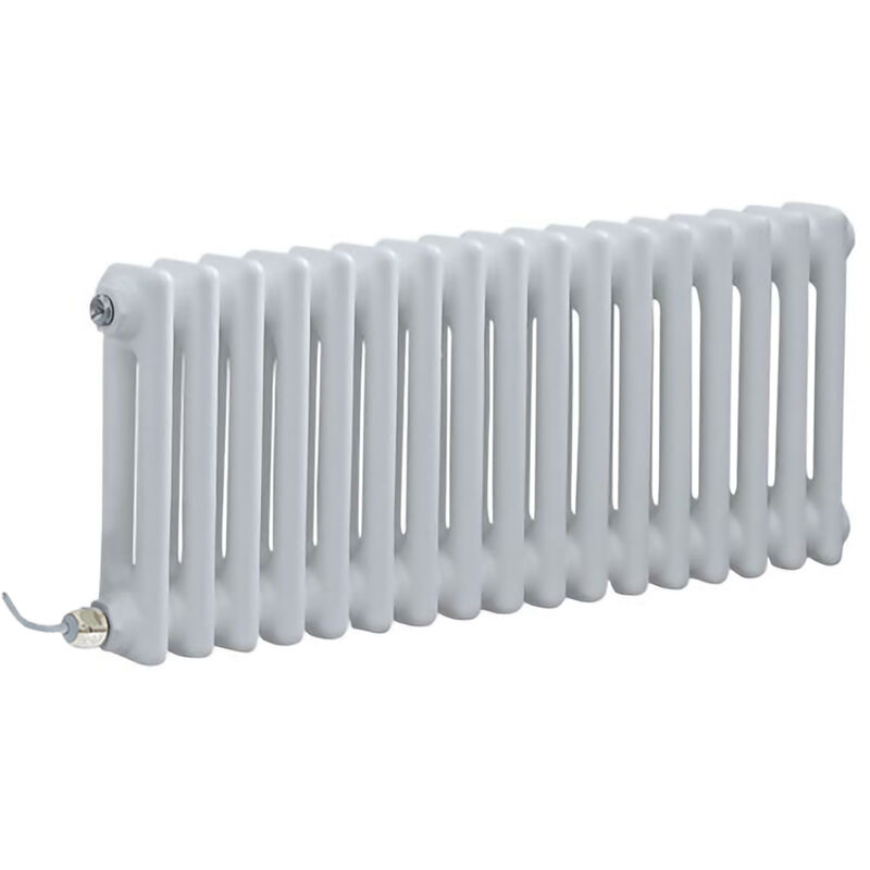 Milano Windsor - Traditional Cast Iron Style White Horizontal Double Column Electric Radiator - 300mm x 785mm