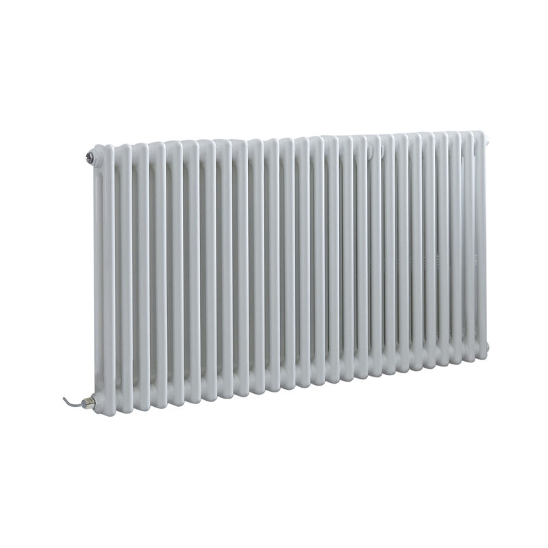 Milano Windsor - Traditional Cast Iron Style White Horizontal Double Column Electric Radiator with Touchscreen WiFi Thermostat - 600mm x 1190mm