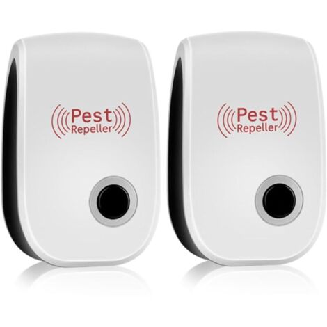 Milben Stecker Pro - bug shield 2025 Testsieger, milben entfernen in 5 sekunden Ultraschall gegen Mäuse vertreiben Moskito, Kakerlaken, Spinnen und Fliegen (Weiß2PCS)