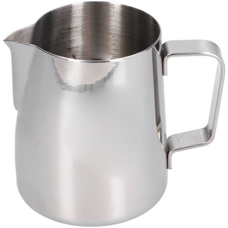 Milchaufschäumer aus Edelstahl 304, 380 ml, langlebiges Multifunktionskännchen für Cappuccino und Latte