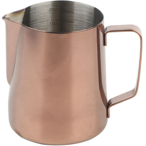 Milchaufschäumkännchen aus Edelstahl 304 im japanischen Stil, Kaffeetasse für Heimbaristas (600 ml)