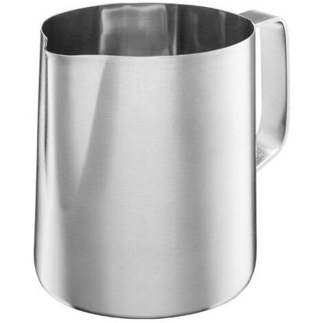 Milchaufschäumkännchen, Milchkännchen, Tasse, 600 ml, Edelstahl, silber
