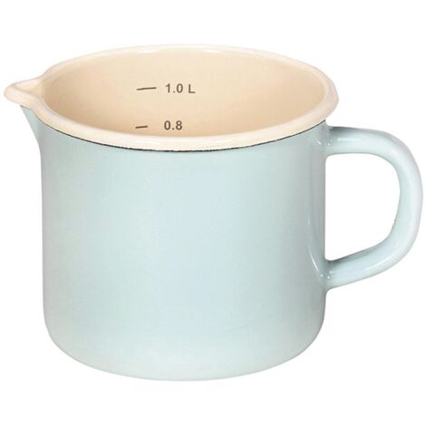 Milchtopf Ø12cm mit Ausguss und Innenskalierung mint