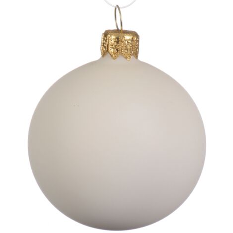 Milchweiße Weihnachtskugel Ø10 cm