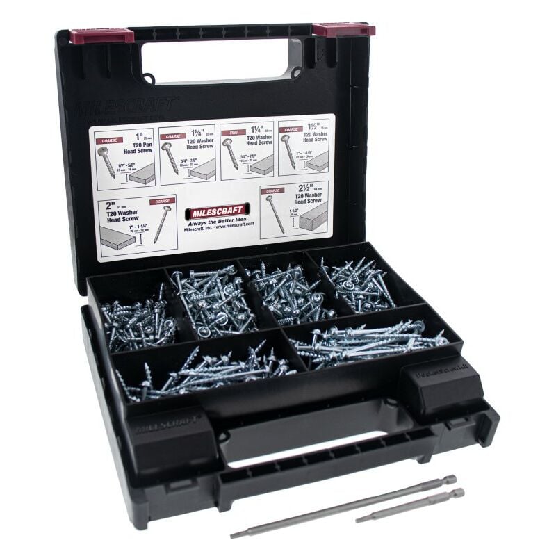 Kit de vis tête cylindrique 700 pcs - 6 types de vis - T20 - Milescraft