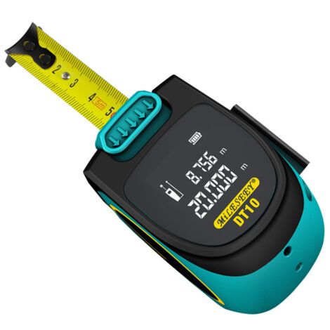 MiLESEEY - Mètre laser de mesure de distance rechargeable, télémètre portable, règle de mesure, mètre ruban de 5 m, portée de 40 m, écran d'affichage numérique à LED, télémètre laser