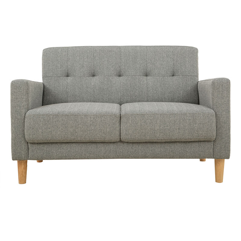 Miliboo - 2-Sitzer Sofa aus grauem Stoff MOON - Grau