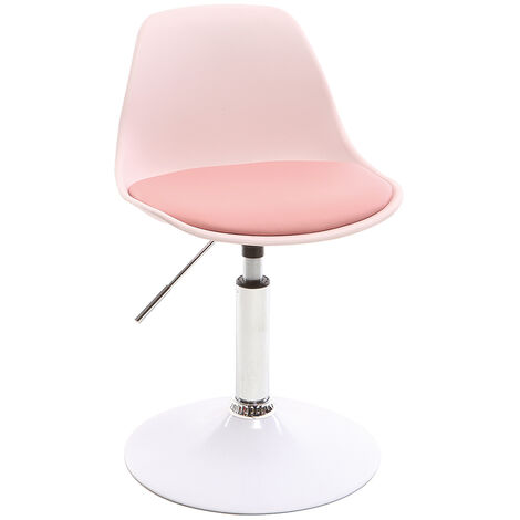Miliboo – Chaise de bureau enfant rose – Hauteur d'assise réglable 44-60 cm – Coussin en mousse 24 kg/m³ – Rotation 360° pour liberté de mouvement