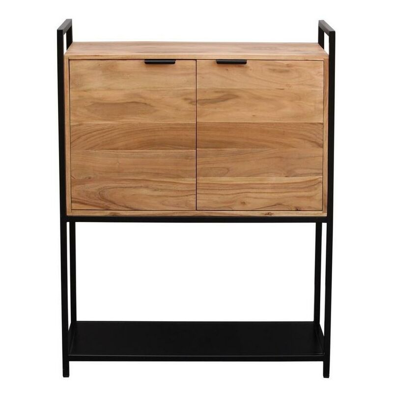 Sideboard aus Akazie und schwarzem Metall H110 cm ARTHUS - Natur - Miliboo