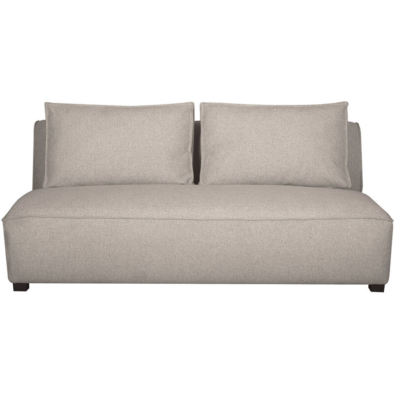 Zweisitzer-Sofa Design aus beigem Stoff PLURIEL - Naturbeige - Miliboo
