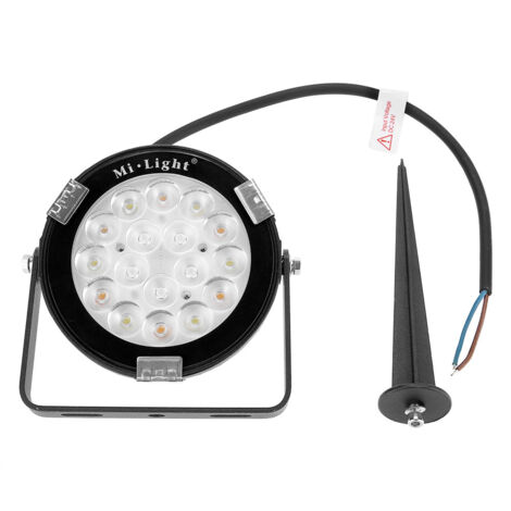 MiLight 2.4G 9W LED RGB+CCT Projecteurs WiFi RGBW Lampe murale de sécurité étanche pour jardin DC24V