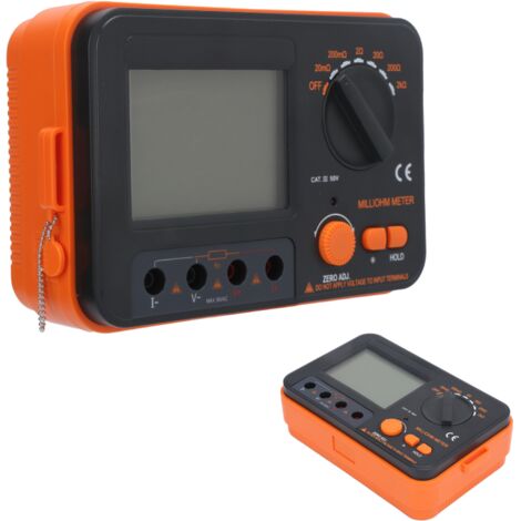 Milióhmetro digital VC480C, 6 velocidades, de 0,01 mΩ a 2 kΩ, medición de 4 hilos, probador de baja resistencia de CC.