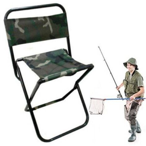 MILITAR PLEGABLE TABURETE DE PESCA SILLA CON RESPALDO PESCADOR CAMPING RELAJARSE