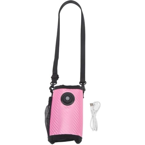 Milk Bottle Warmer Bag Digital Display Constant Temp Adjustable Temperature Baby Bottle Warmer for Home Car Rose Red