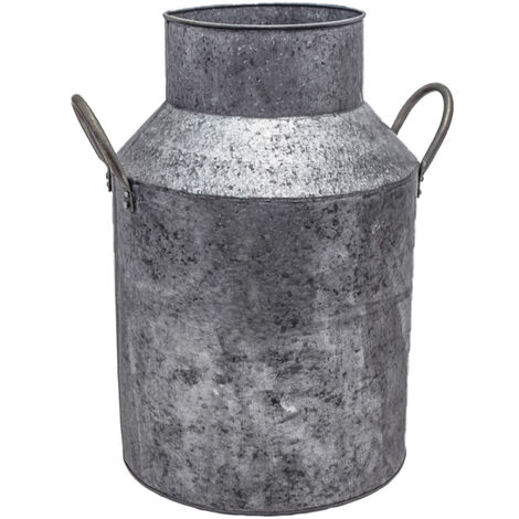 Milk Churn Planter - Iron - L33 x W28 x H43 cm - Galvanised